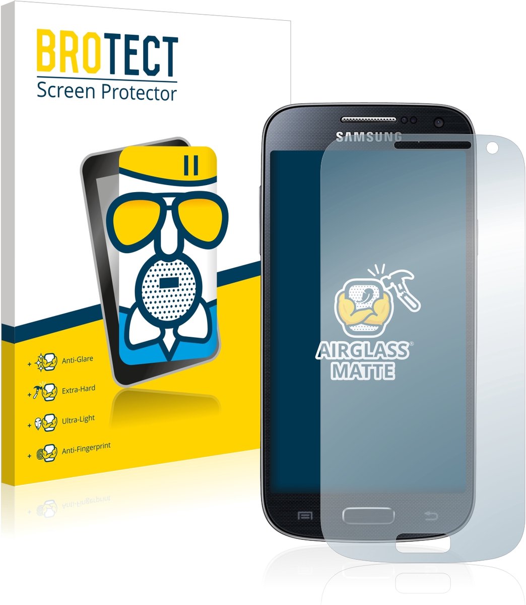 BROTECT - Screenprotector voor Samsung Galaxy S4 Mini LTE (4G) I9195 - Folie Beschermfolie Beschermglas matte