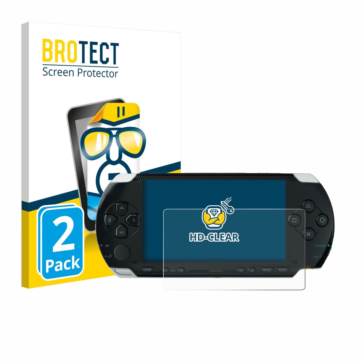 BROTECT - Screenprotector voor Sony PSP 1000 - Folie Beschermfolie transparant 2 Stuks