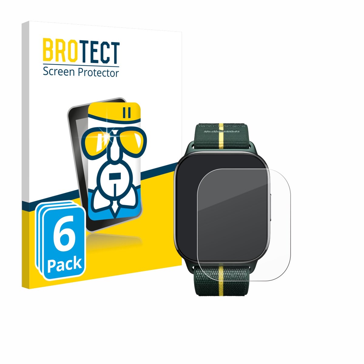 Screenprotector 6 Stuks voor Motorola Moto watch fit Beschermglas transparant