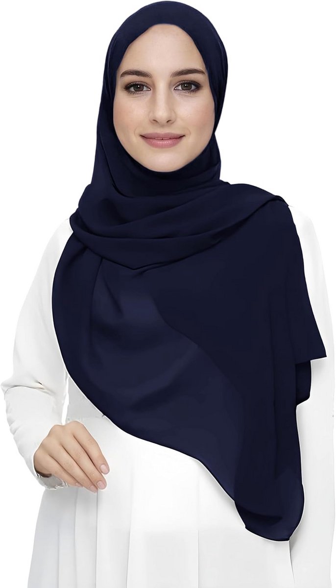 Lichtgewicht Chiffon Sjaal voor Dames - Comfortabele Hoofddoek & Hijab Wrap