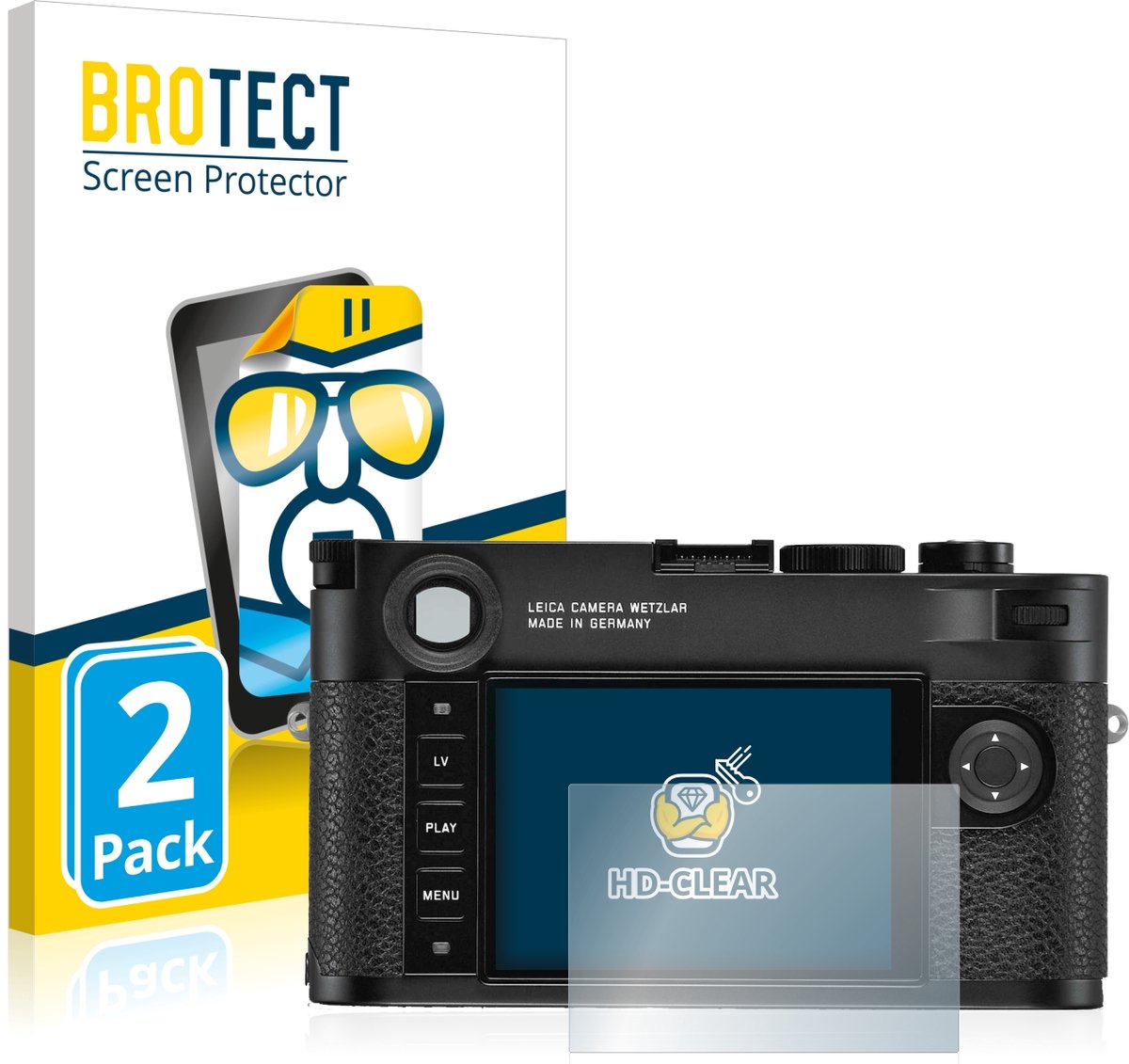 BROTECT - Screenprotector voor Leica M10-R - Folie Beschermfolie transparant 2 Stuks