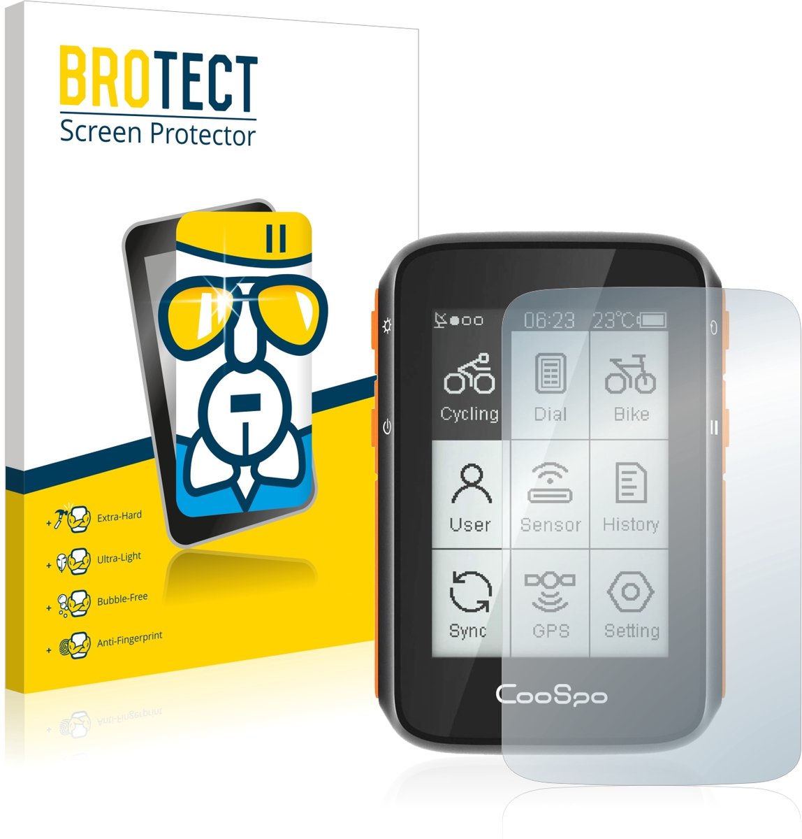 Screenprotector voor CooSpo BC200 Beschermglas transparant