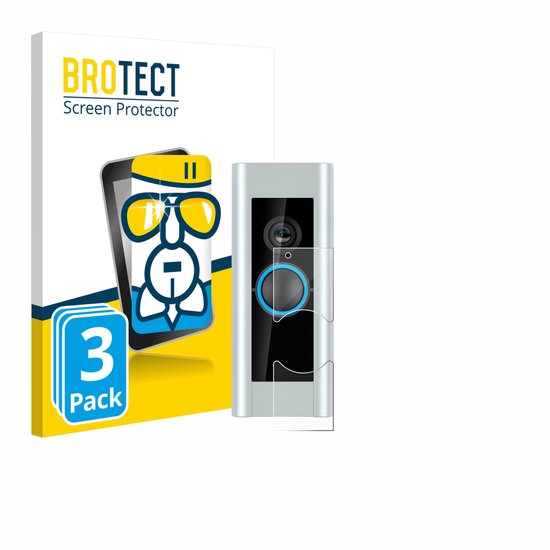Screenprotector 3 Stuks voor Ring Video Doorbell Pro (Version 2) Beschermglas transparant