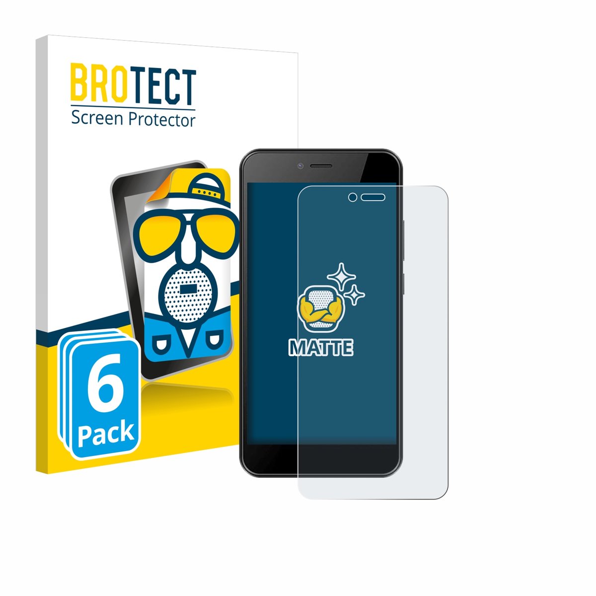 BROTECT - Screenprotector voor HTC Wildfire E5 Life - Folie Beschermfolie matte 6 Stuks