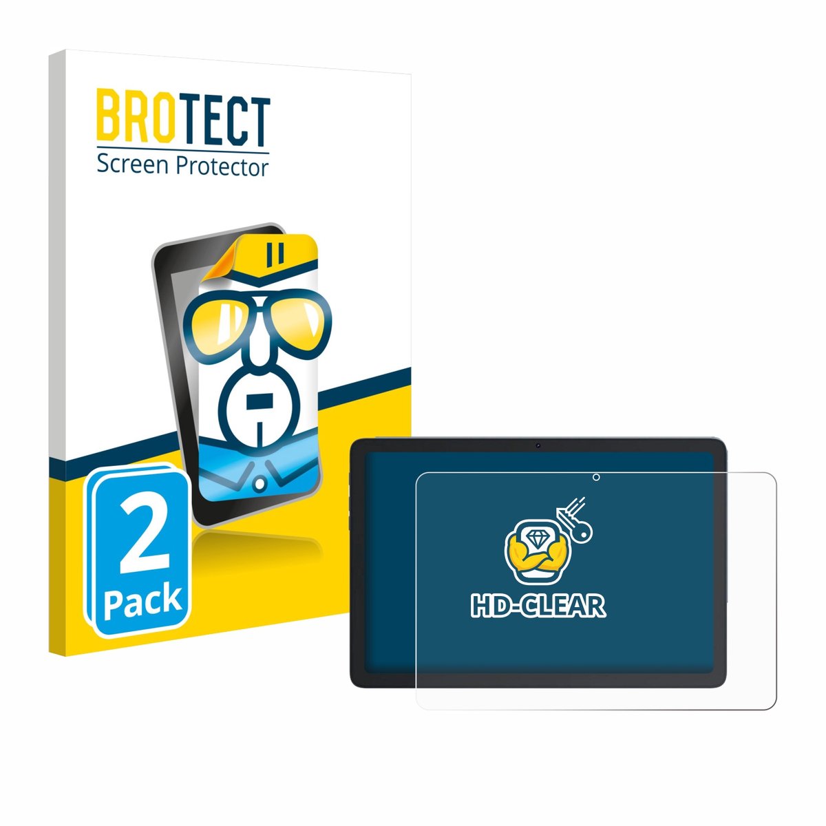 BROTECT - Screenprotector voor Cubot Tab 65 10.1" - Folie Beschermfolie transparant 2 Stuks