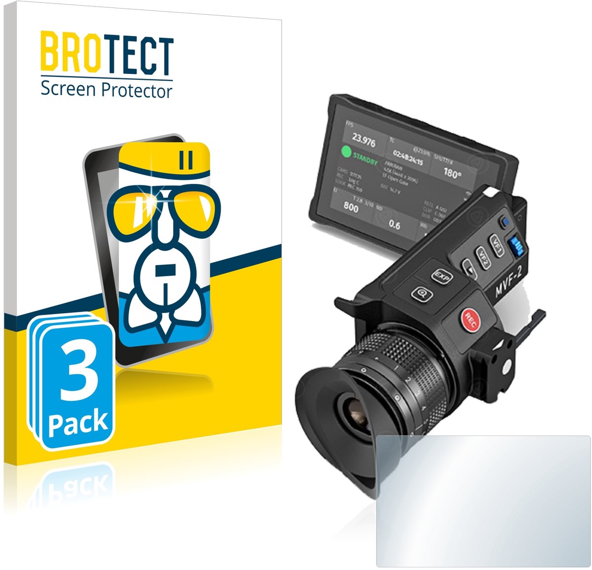 Screenprotector 3 Stuks voor Arri MVF-2 Beschermglas transparant