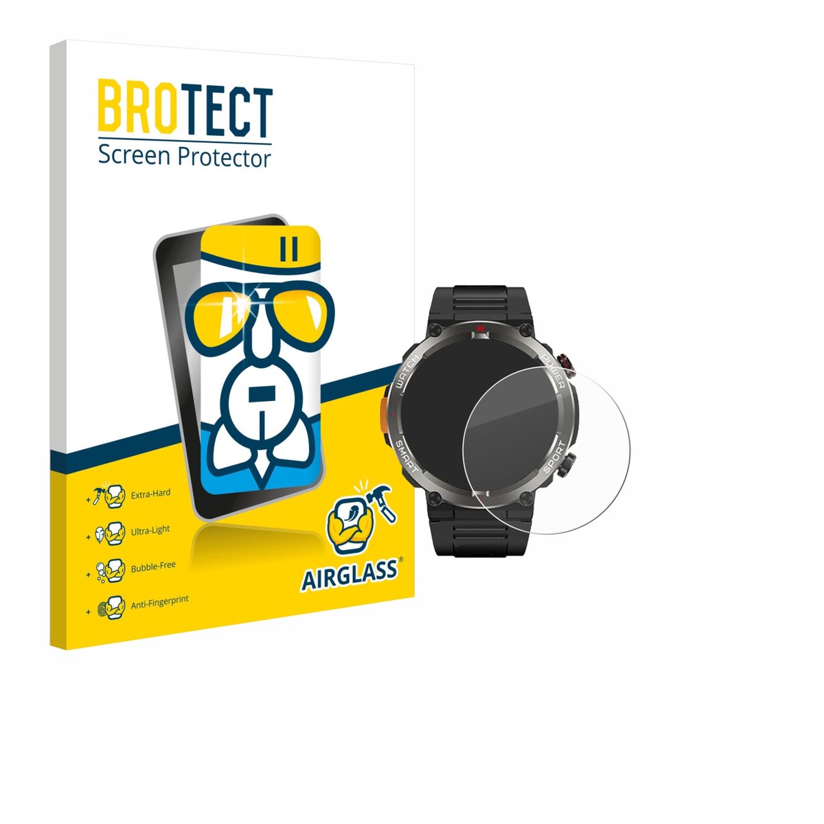 Screenprotector voor Yxtel W50Pro 1.45" Beschermglas transparant