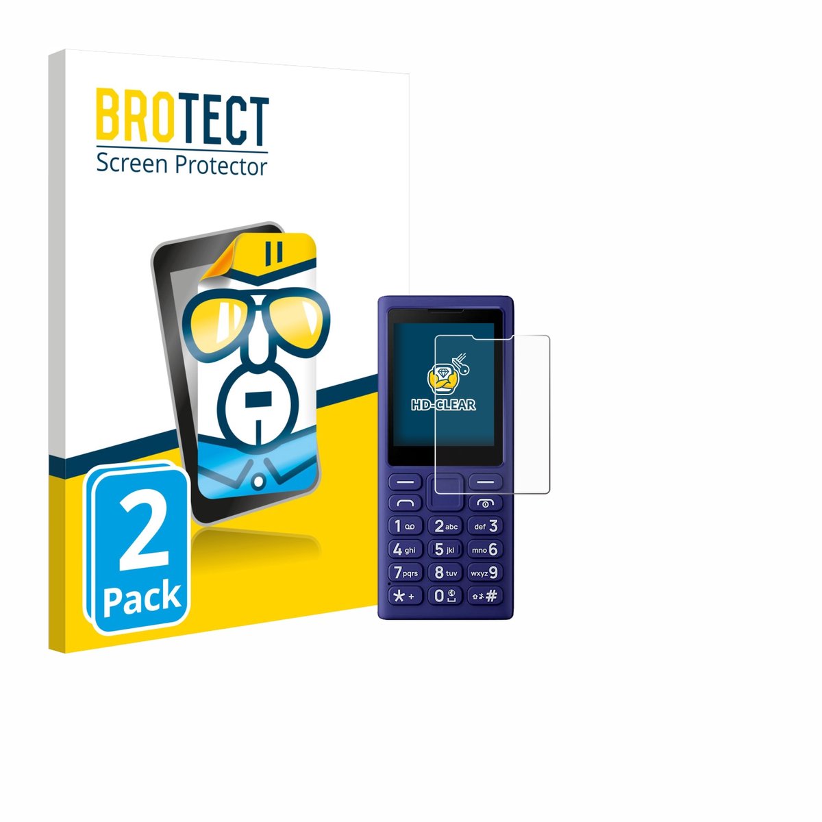 BROTECT - Screenprotector voor HMD 102 4G - Folie Beschermfolie transparant 2 Stuks