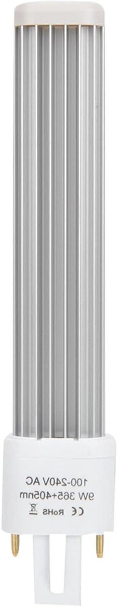 Allecto - Nageldroger - Manicure - 365+405nm - Dubbele Lichtbron - Aluminiumlegering - Draaibaar Ontwerp - Geschikt voor Snelle Manicure - 9W - Lichtbuis - 1pc.