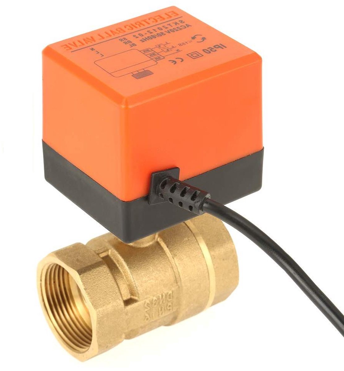 Allecto- Elektrische Kogelkraan - Gemotoriseerd - Messing - AC 220V - 2-Weg - G1-1/4 (DN32) - 1,6 mPa - Water, Lucht, Olie - Geschikt voor Thuisgebruik - Standaard Model