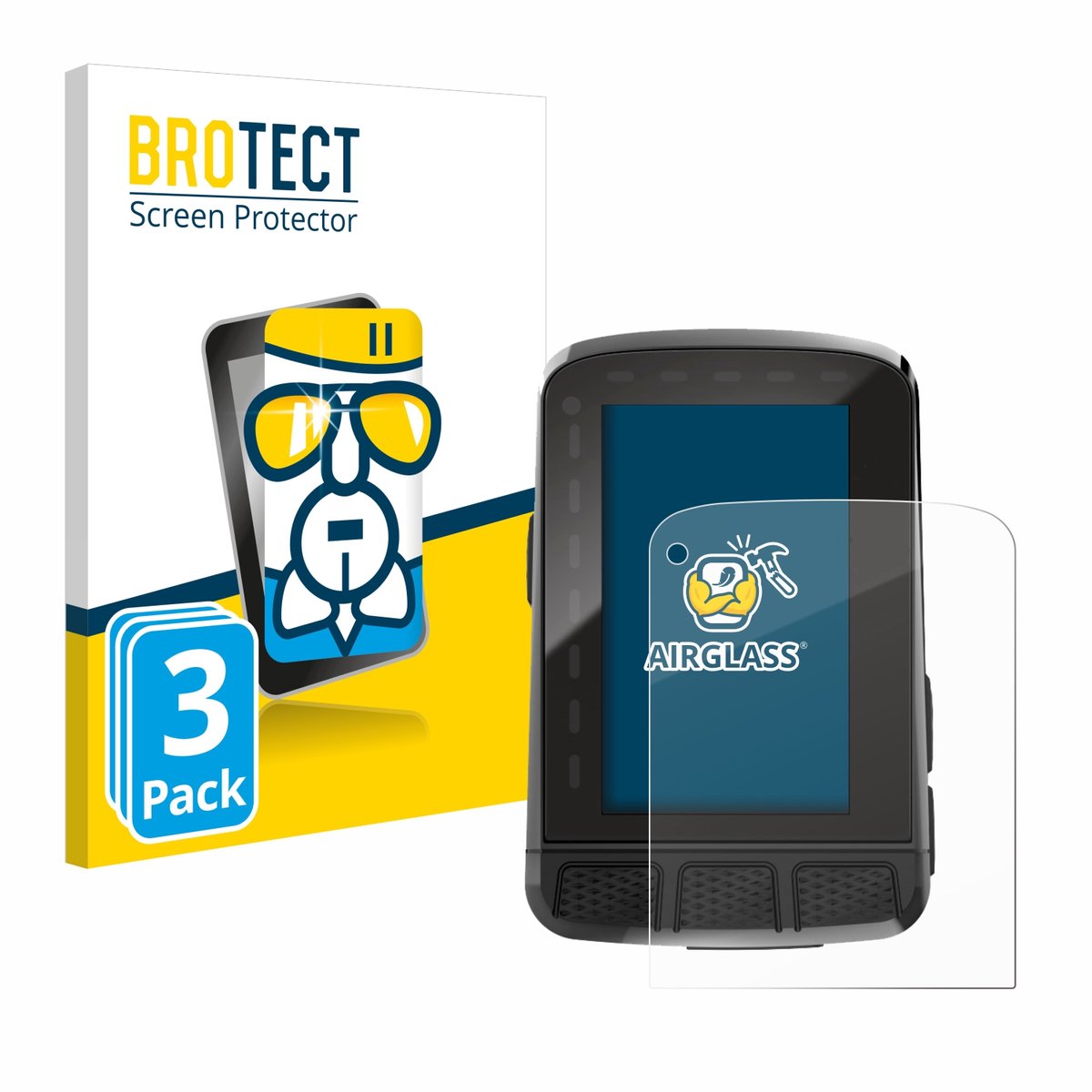 Screenprotector 3 Stuks voor Wahoo Elemnt Roam V2 GPS Beschermglas transparant