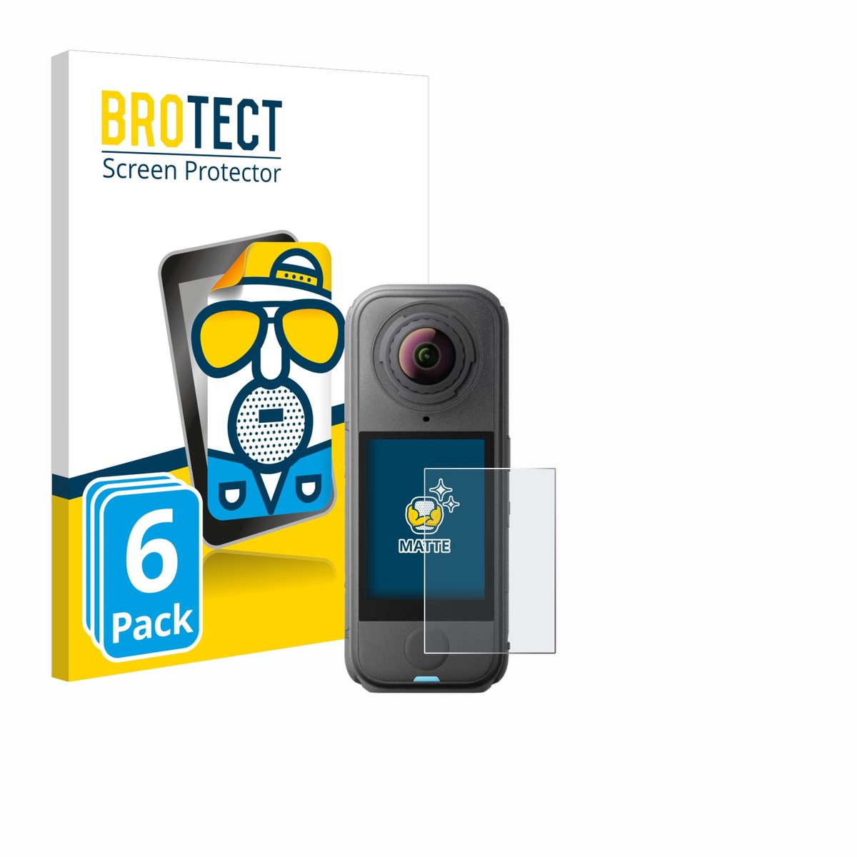 BROTECT - Screenprotector voor Insta360 X4 Air - Folie Beschermfolie matte 6 Stuks