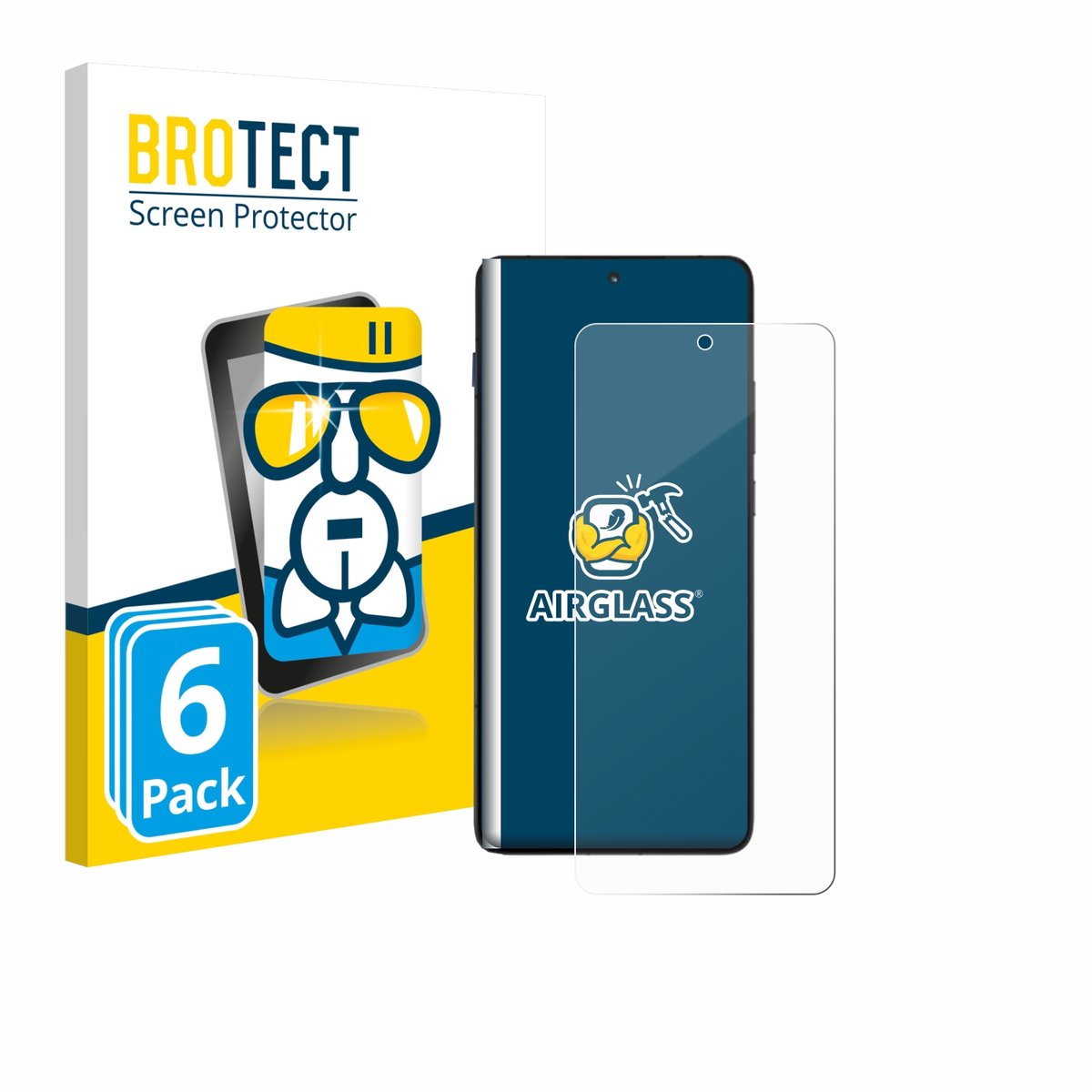 Screenprotector 6 Stuks voor Motorola Moto X70 Air Beschermglas transparant