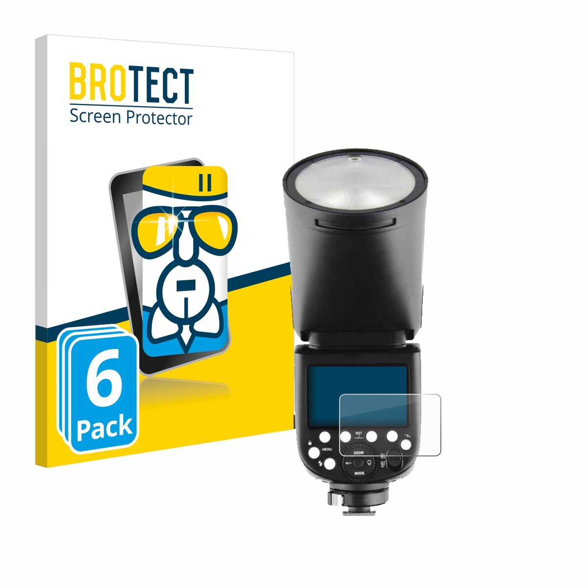 Screenprotector 6 Stuks voor Godox V1 Beschermglas transparant