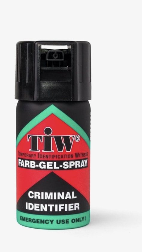 TIW Farb Gel Spray 40ml zelfverdedigings Security Identificatie Spray - Criminal Identifier - Duidelijke Markering op Dader - Zichtbaar tot 48 Uur - 4M Bereik- zelfverdedigingsspray