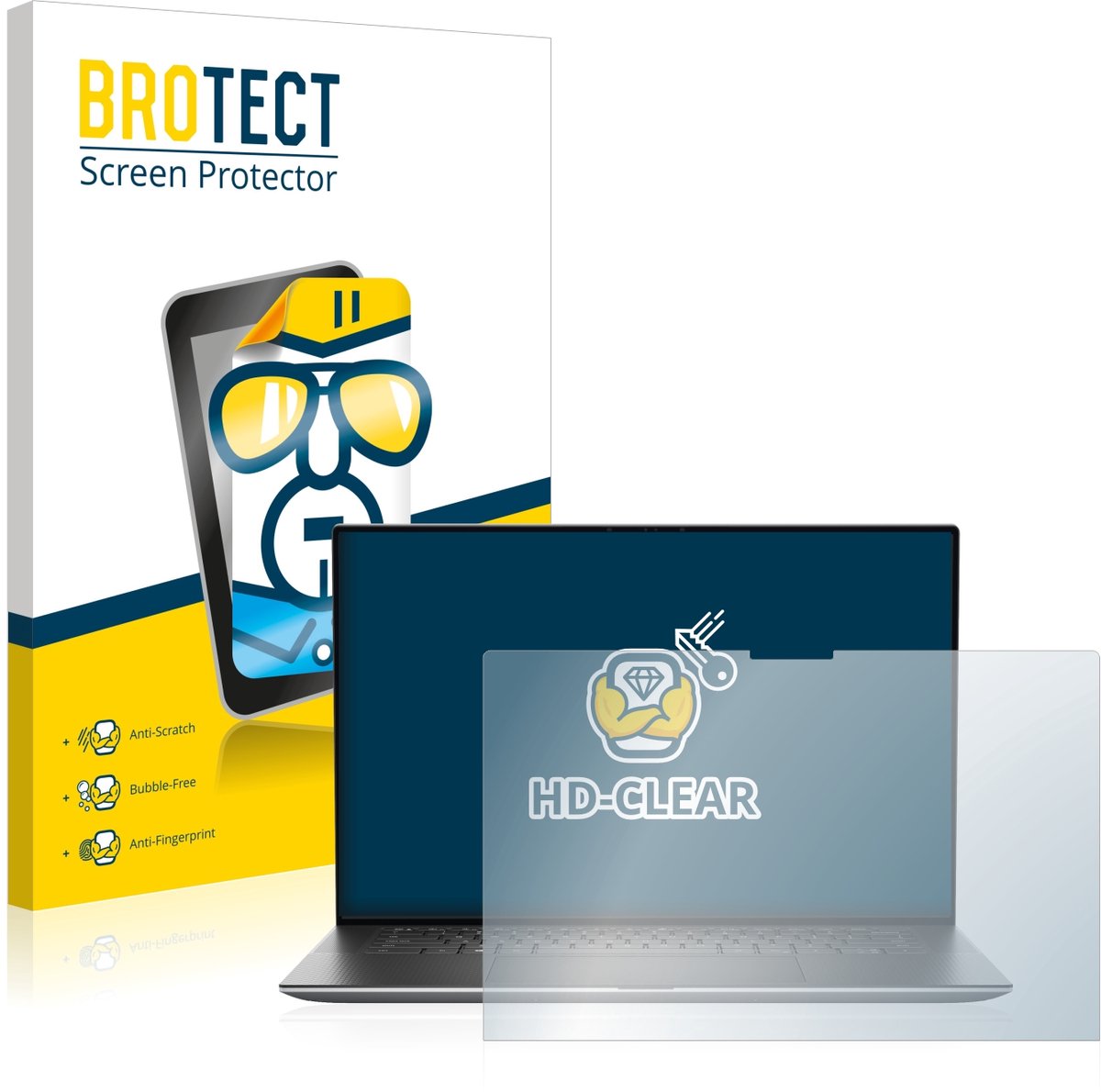 BROTECT - Screenprotector voor Dell Precision 5570 Touch - Folie Beschermfolie transparant