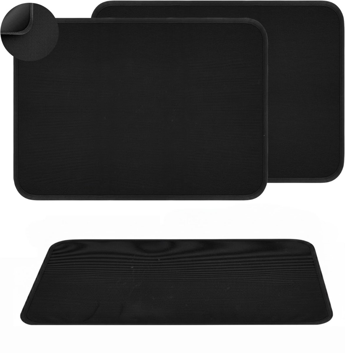 NBAP® Vuurvaste Mat - Hittebestendige Haardmat - Open Haard-Zwart