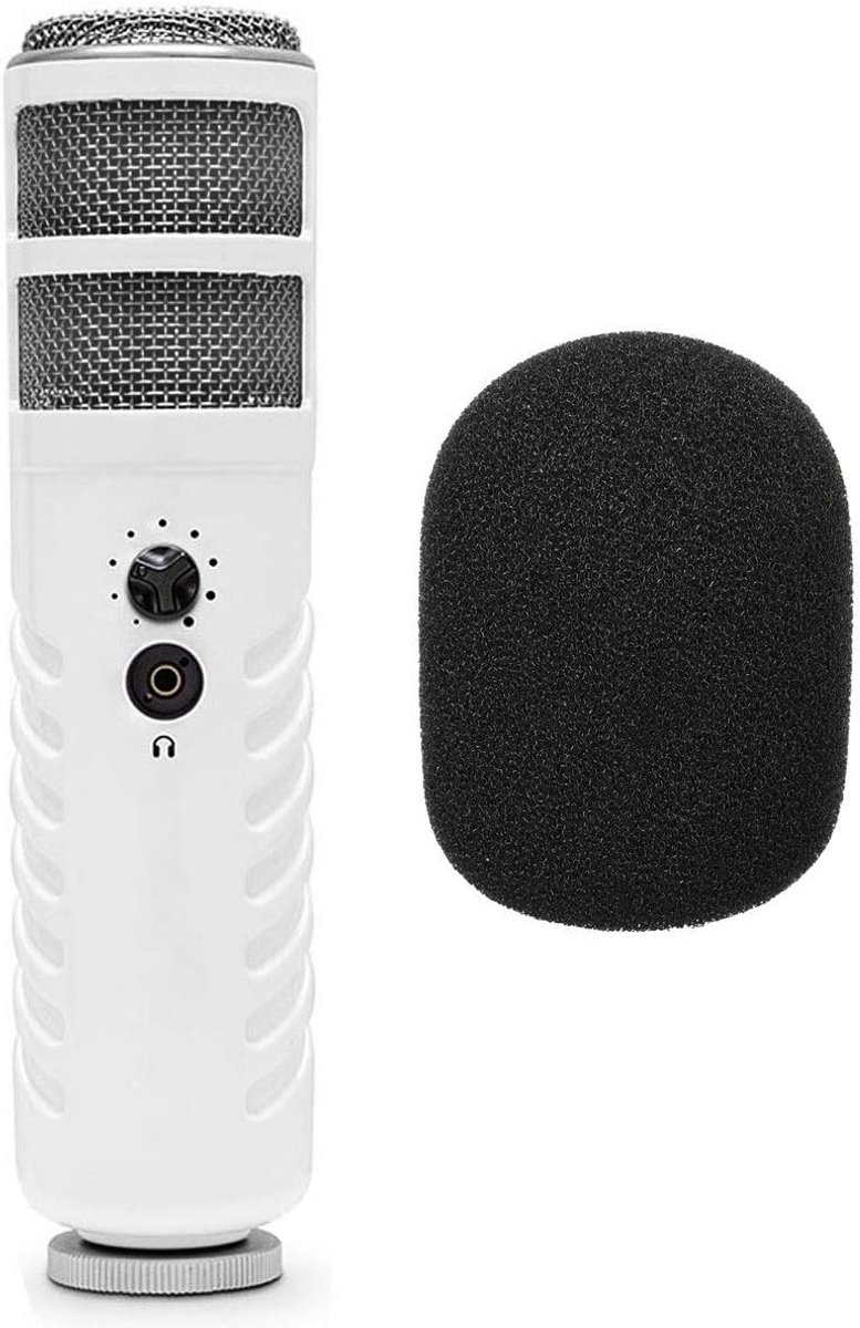 USB Microfoon met Hoofdtelefoonuitgang voor Podcasts en Zang - Inclusief Plopkap