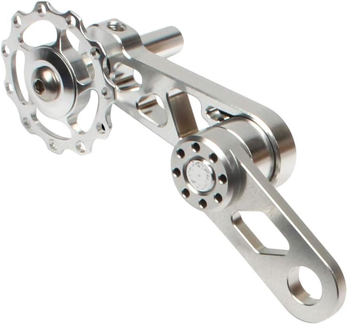 Allecto Vouwfiets Aluminium Enkele Snelheid Achterspanner Geschikt voor Kettingspanner Zwart Metaal inklapbaar Fietsaccessoires