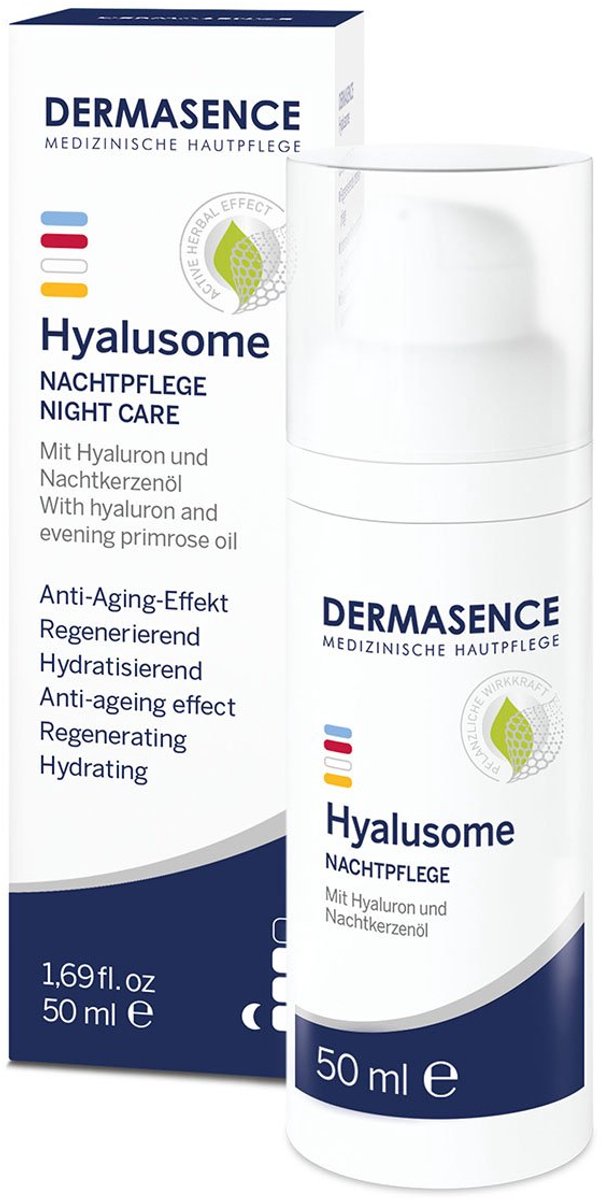DERMASENCE Hyalusome Nachtpflege Anti-Aging Effekt, regenerierend und hydratisierend, 50 ml Creme