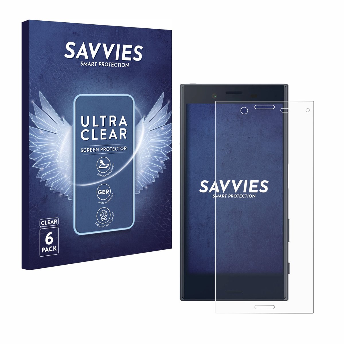 Savvies - Screenprotector voor Sony Xperia X Compact - Folie Beschermfolie transparant 6 Stuks