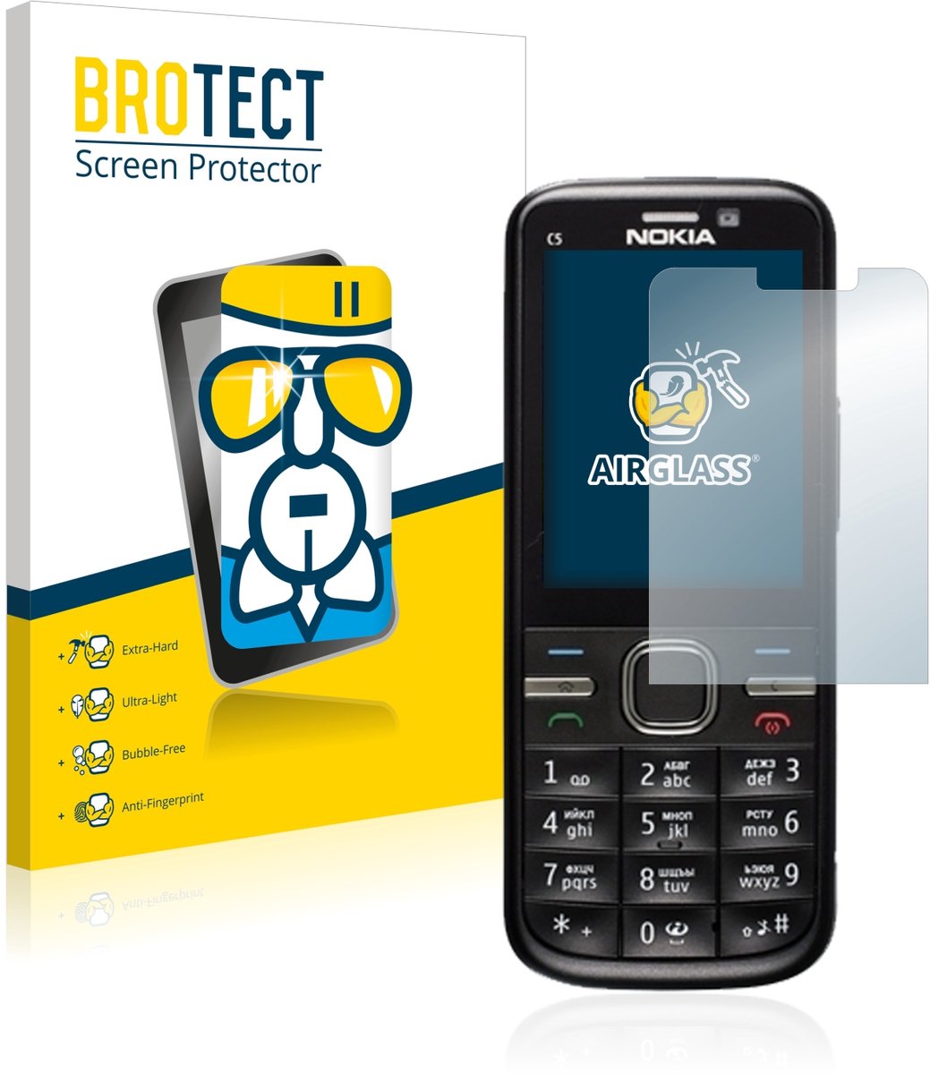 Screenprotector voor Nokia C5-00 Beschermglas transparant