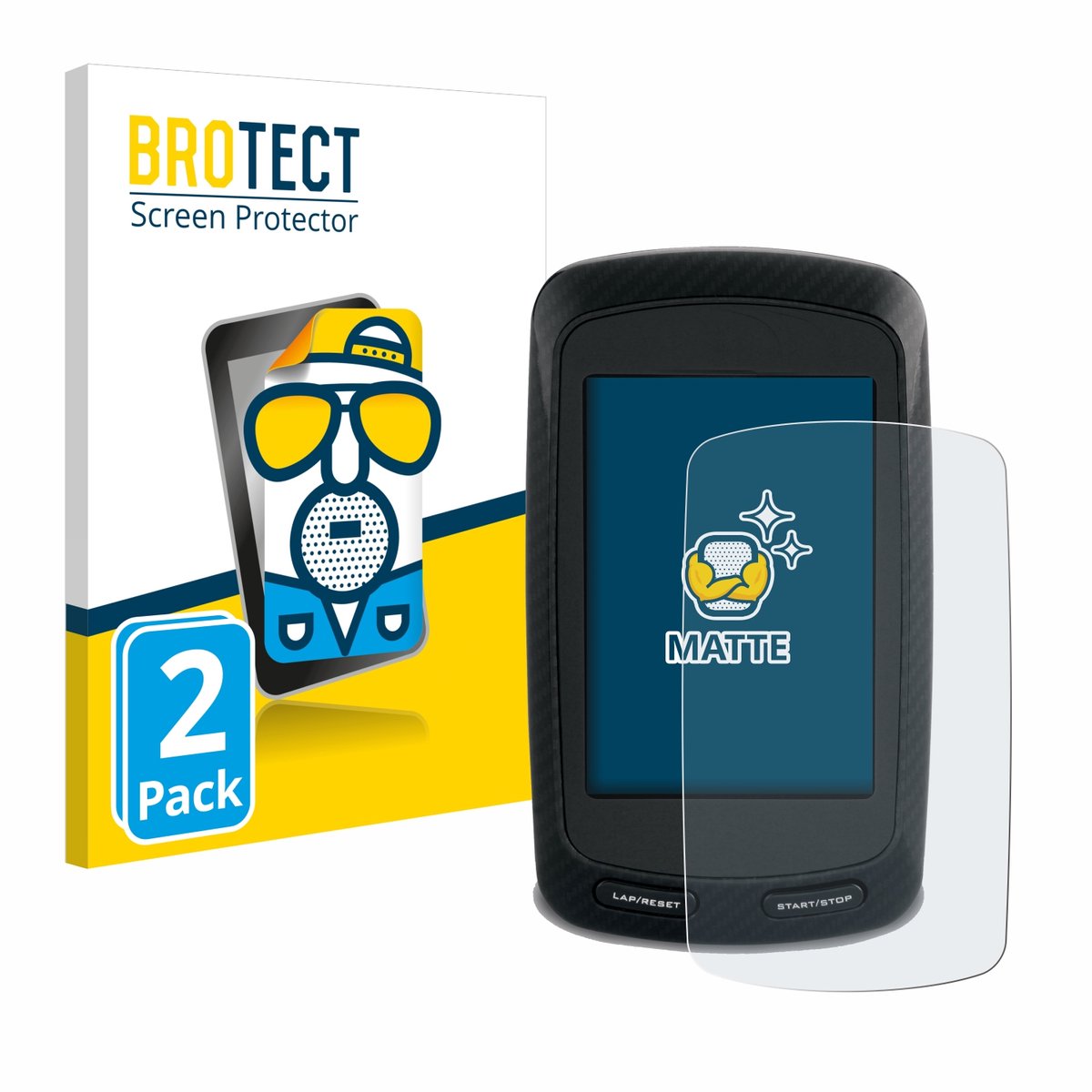BROTECT - Screenprotector voor Garmin Edge 800 - Folie Beschermfolie matte 2 Stuks