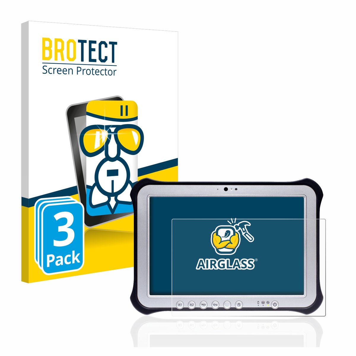 Screenprotector 3 Stuks voor Panasonic Toughpad FZ-G1 Beschermglas transparant