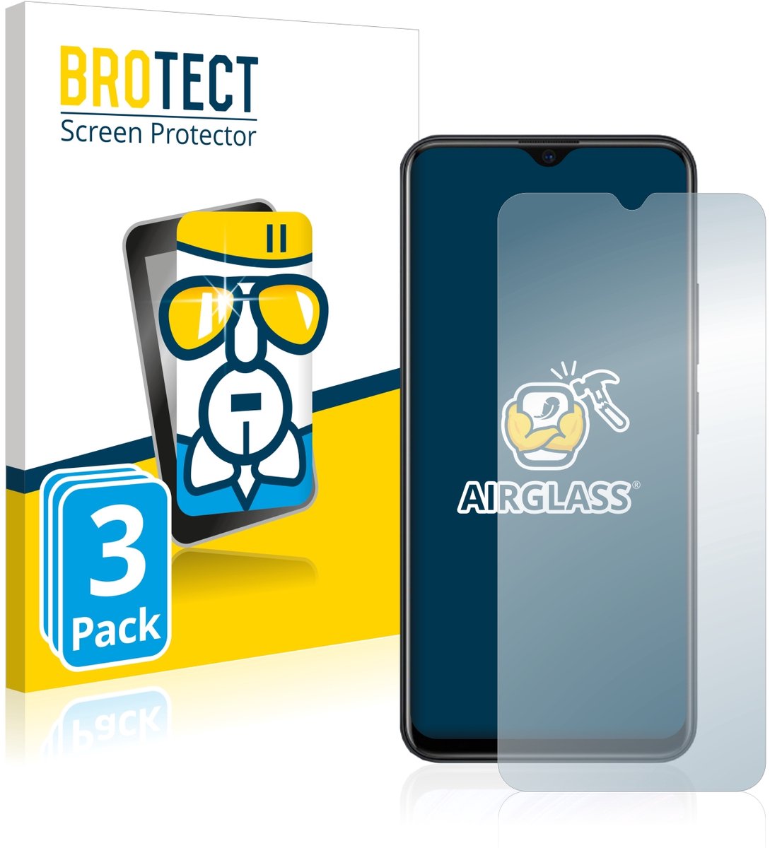 Screenprotector 3 Stuks voor Xiaomi Redmi Note 8T Beschermglas transparant