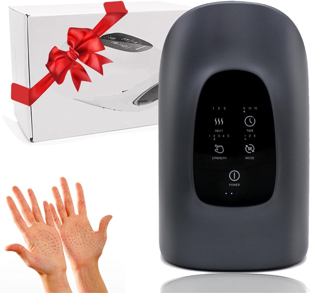 Zyrex® Handmassage Apparaat - Massage Apparaat - Verwarmingsapparaat - Grijs- 1 x 1 x 1 cm; 1.03 kg