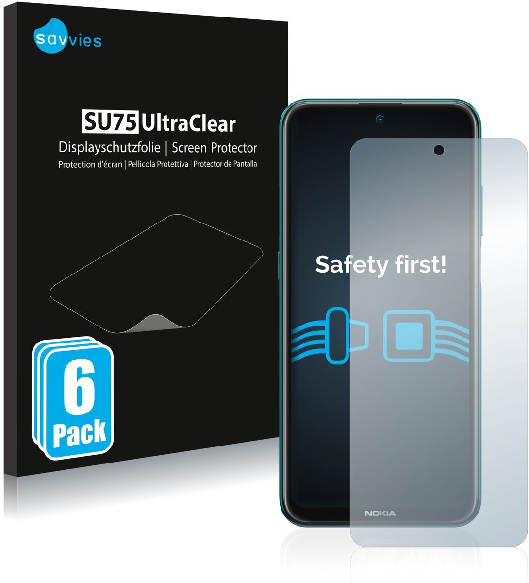 Savvies - Screenprotector voor Nokia X10 - Folie Beschermfolie transparant 6 Stuks