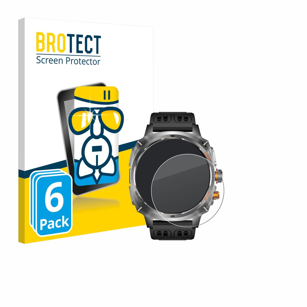 Screenprotector 6 Stuks voor Rogbid Titan V 1.75" Beschermglas transparant