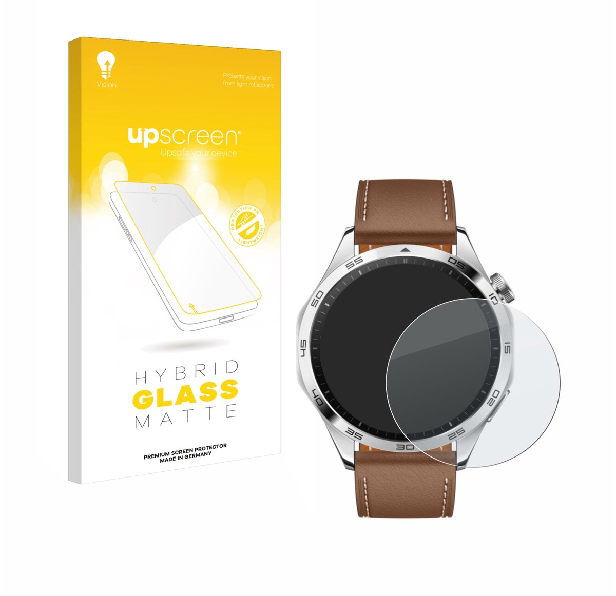 upscreen - Screenprotector voor Huawei Watch GT 4 (46mm) - Folie Beschermfolie Beschermglas matte