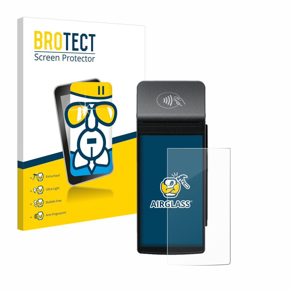Screenprotector voor Castles Technology S1F2 Beschermglas transparant