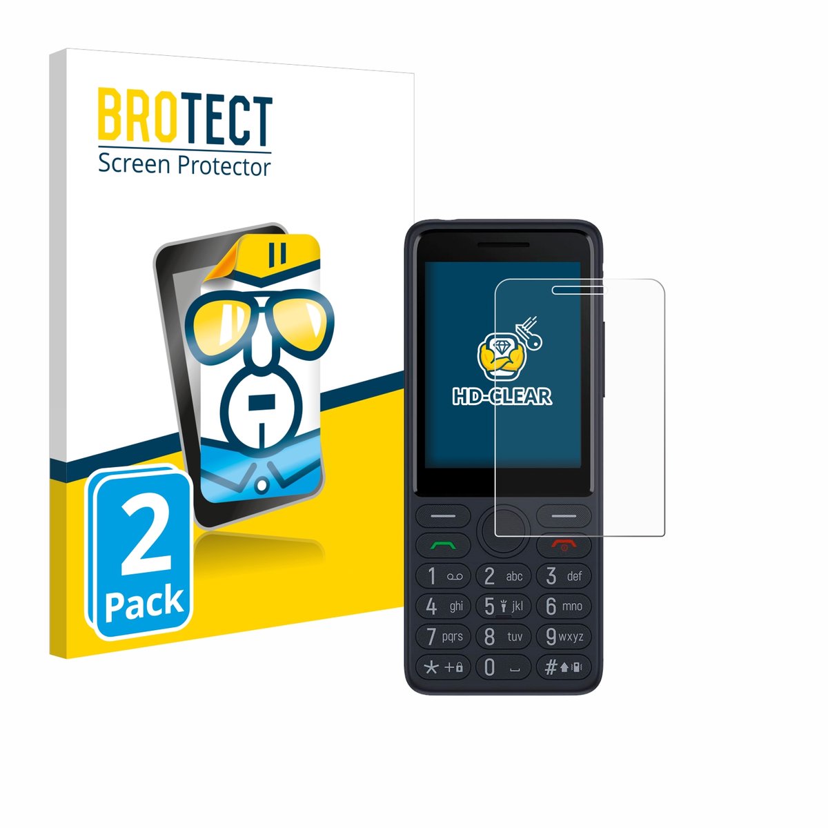 BROTECT - Screenprotector voor TCL Onetouch 4022s - Folie Beschermfolie transparant 2 Stuks