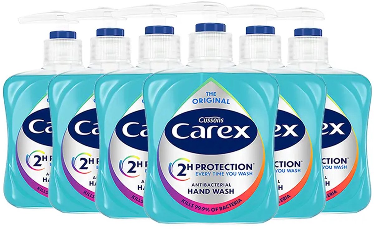 CAREX - Antibacteriële Vloeibare Handzeep - 6 x 250 ml - Voordeelverpakking