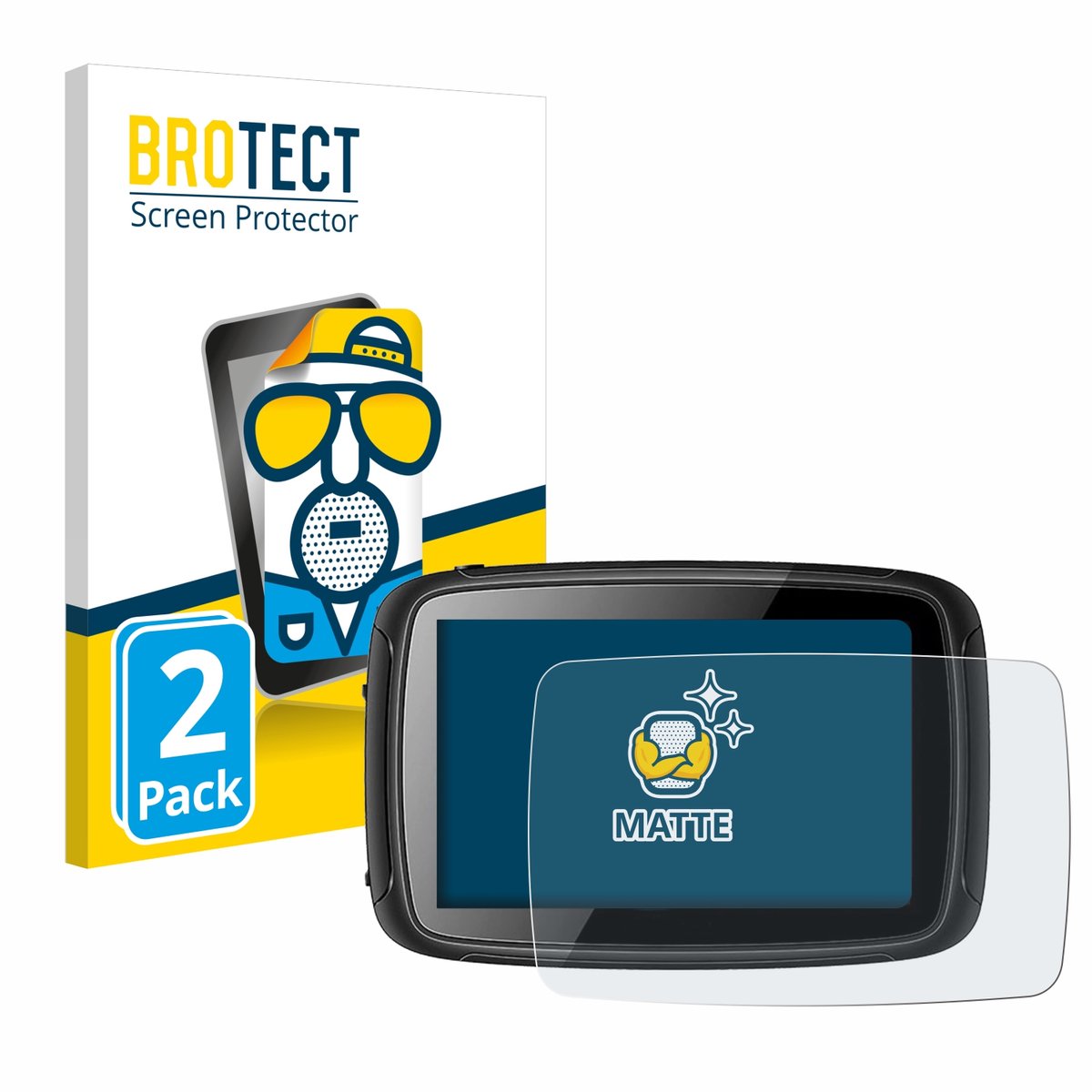 BROTECT - Screenprotector voor Elebest Carplay C650 5" - Folie Beschermfolie matte 2 Stuks