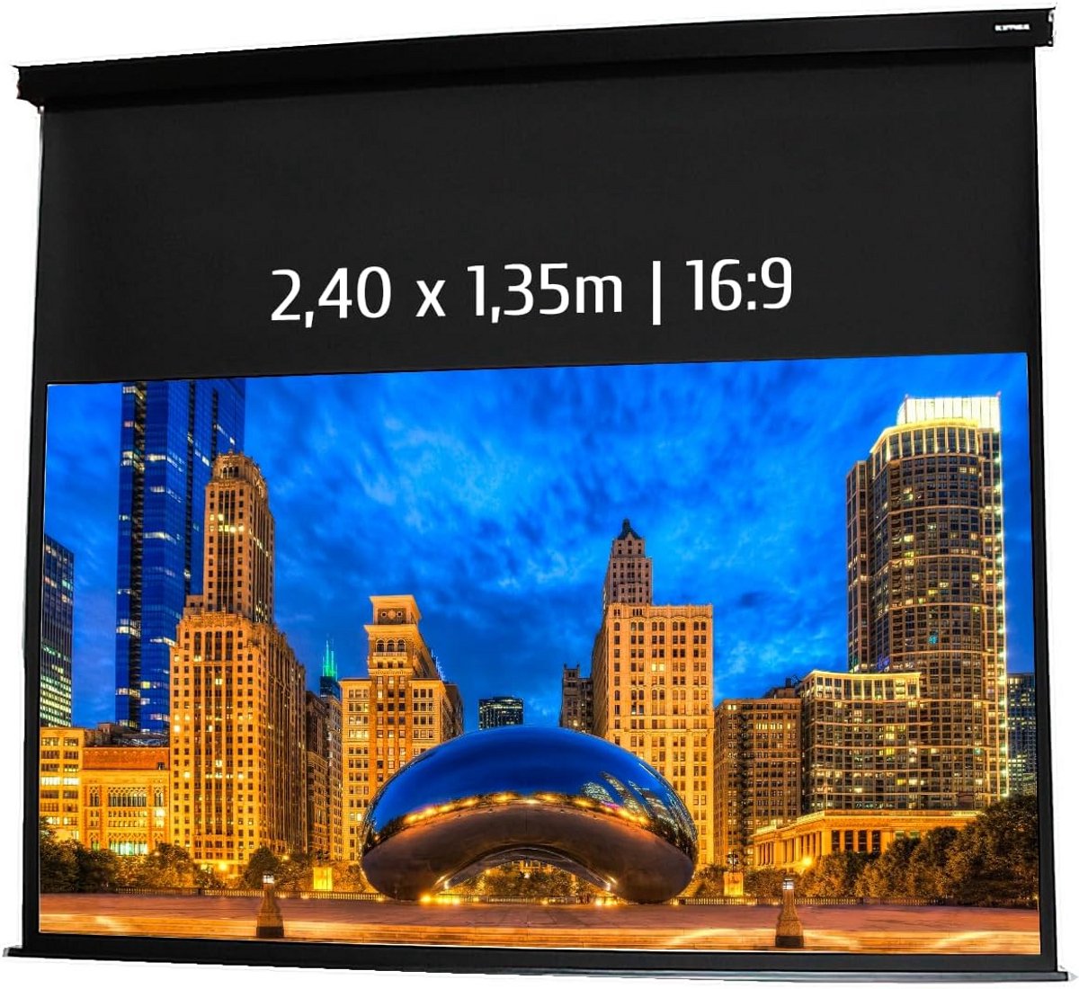 Elektrisch Projectiescherm Motor 240x135 cm 16:9 - Wit Behang & Afstandsbediening