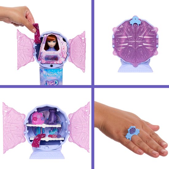 Disney Frozen JEWEL REVEAL Schaatsende Anna Modepop — afbeelding 5