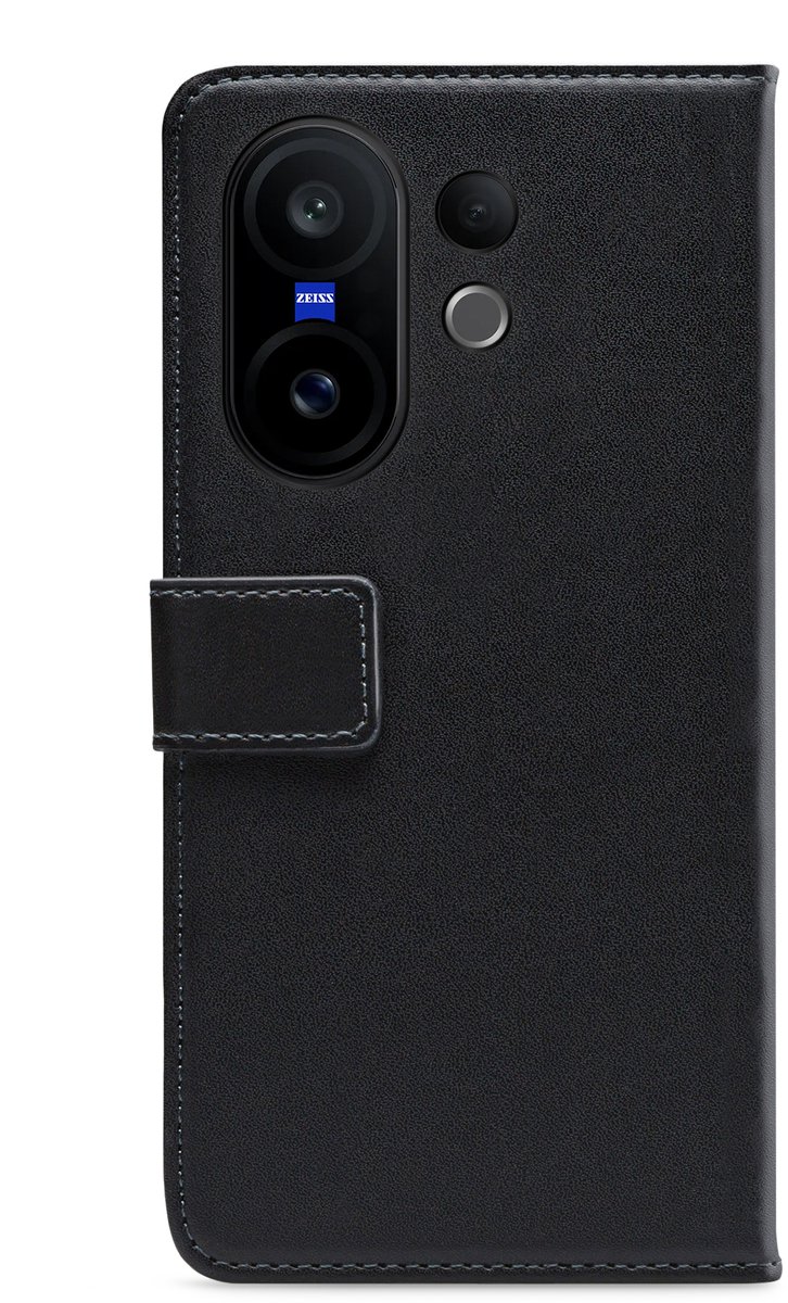 Mobilize Telefoonhoesje geschikt voor Vivo X200 FE Hoesje | Mobilize Classic Gelly Wallet Bookcase Portemonnee | Pasjeshouder voor 2 Pasjes | Telefoonhoesje voor Pinpas / OV Kaart / Rijbewijs - Zwart