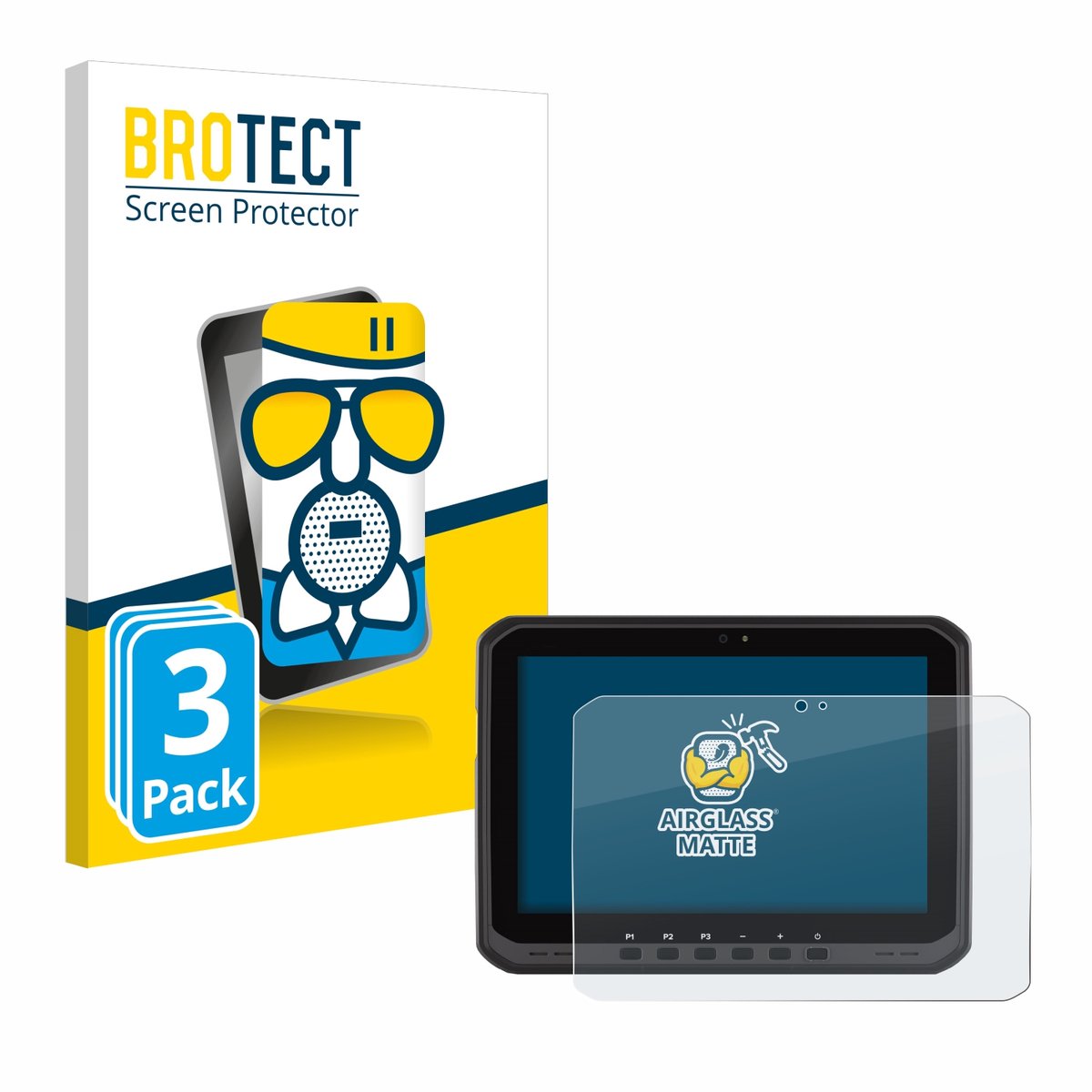 BROTECT - Screenprotector voor Zebra ET60 - Folie Beschermfolie Beschermglas matte 3 Stuks