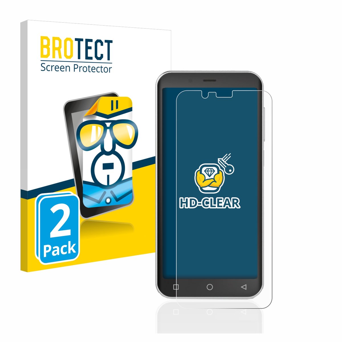BROTECT - Screenprotector voor Emporia Smart 4 - Folie Beschermfolie transparant 2 Stuks
