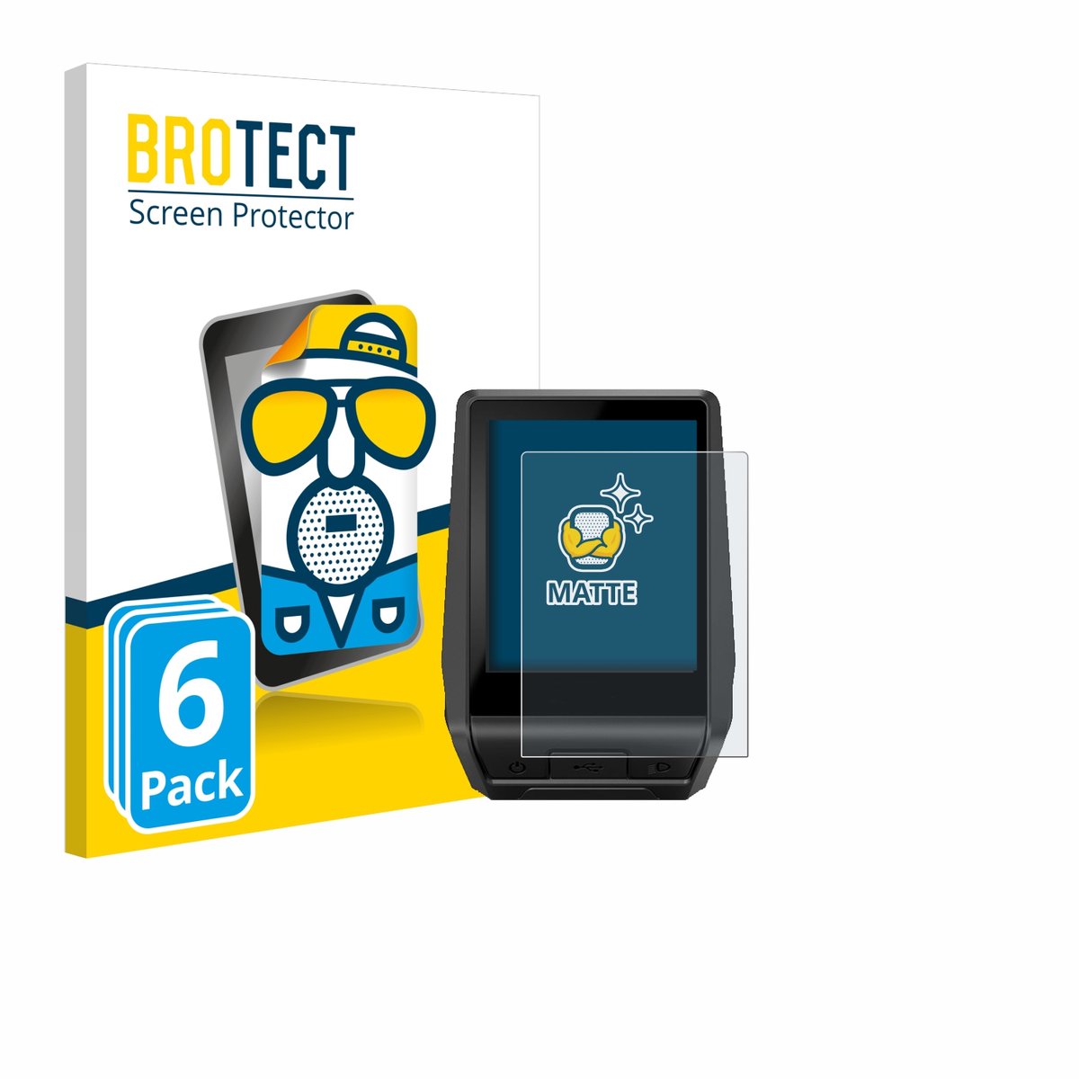 BROTECT - Screenprotector voor Bosch Nyon 2020 - Folie Beschermfolie matte 6 Stuks