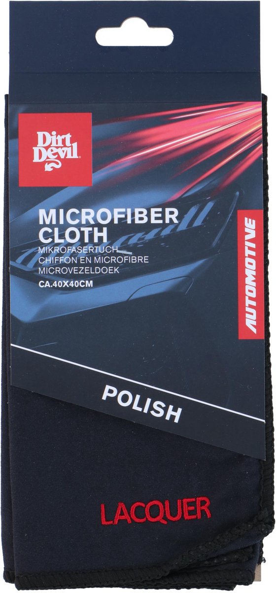 Dirt Devil - Microvezel Poetsdoek - Auto - Polish - Zwart - 40x40 cm