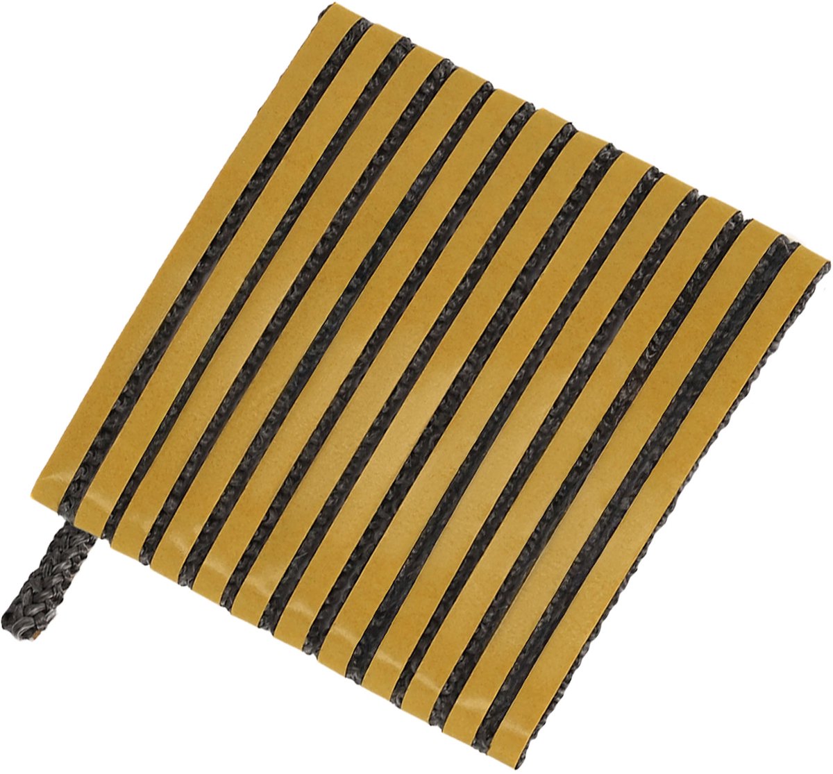 KOTARBAU® Kachelband, Kachelkoord, 6 x 2.5 mm, Ovenafdichtband, 2,5 m, Haardafdichting, Glasvezel, Zwart, Zelfklevende Glasvezel Touw, Hittebestendig Vuurvaste Deurpakking