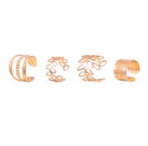 4-Delig -helix -licht rose goudkleurig -geen gaatje- Charme Bijoux