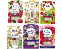 Ambi Pur / Febreze 3Volution - Bodengee beerenbluten - Vanille & magnolie -Alpen Apfelstrudel - Rubin Blumenzauber -Spanische Orangen -Sugarplum - voordeelverpakking 6x 20ml