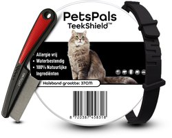 PetsPals TeekShield™ Natuurlijke Halsband voor Katten – Incl Vlooienkam - Verstelbaar en Comfortabel – Met Natuurlijke Oliën