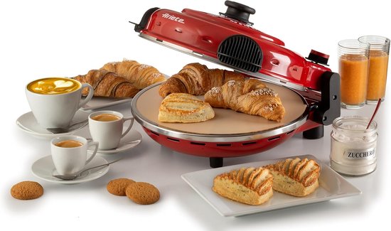 Pizza Oven Klein - Pizza in 4 Minuten - Pizzaoven - 400 Graden - Bakken in 4 inch - Rood 919, 34 x 30 x 19 cm; 3,94 kg — afbeelding 4
