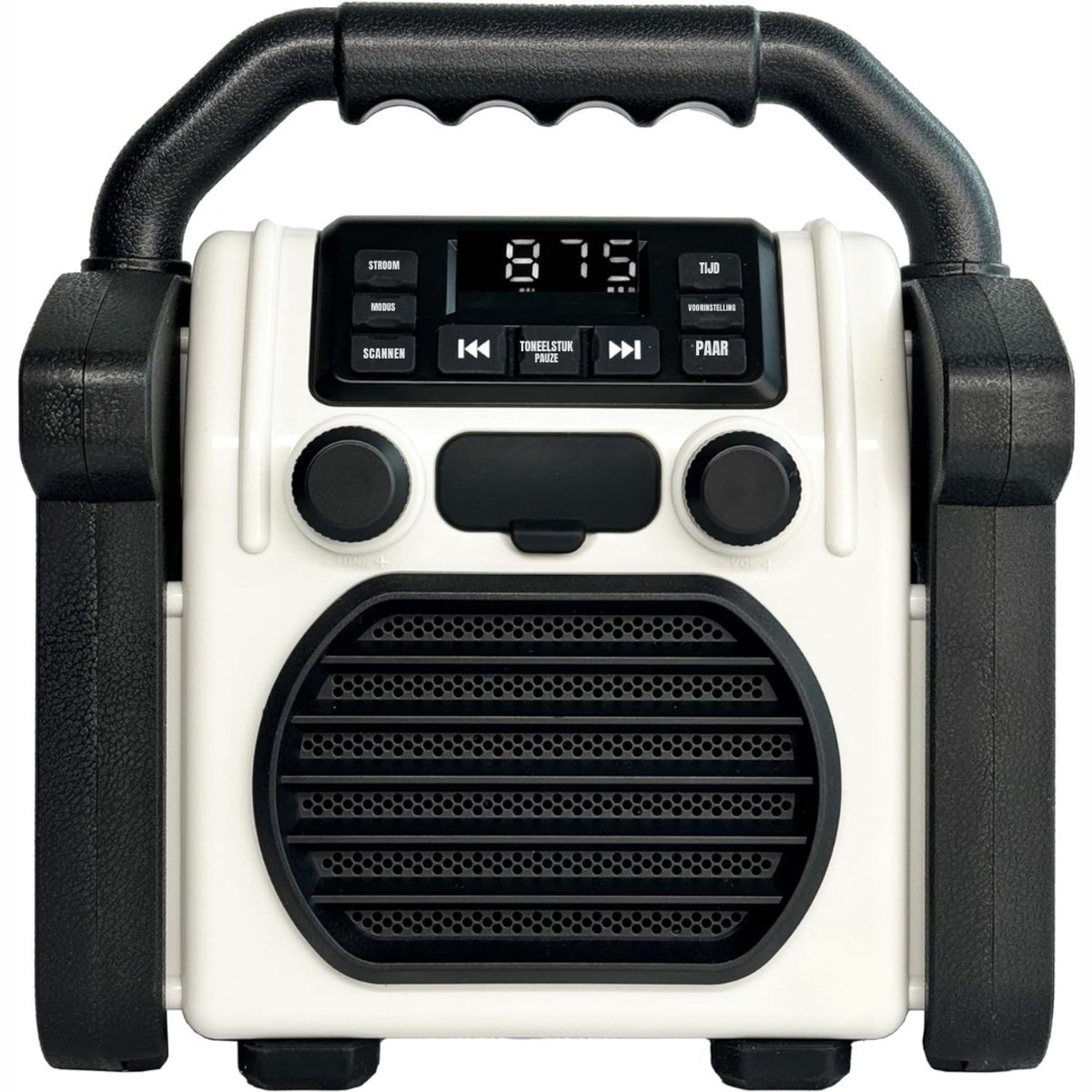 MIRA®Krachtige Noodradio Opwindbaar – Noodradio SOS-Alarm - Noodradio Solar Opwindbaar – Gebroken Wit - 21cm x 12cm x 23cm